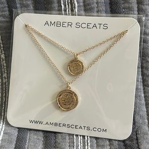 Super cute double stranded necklace.